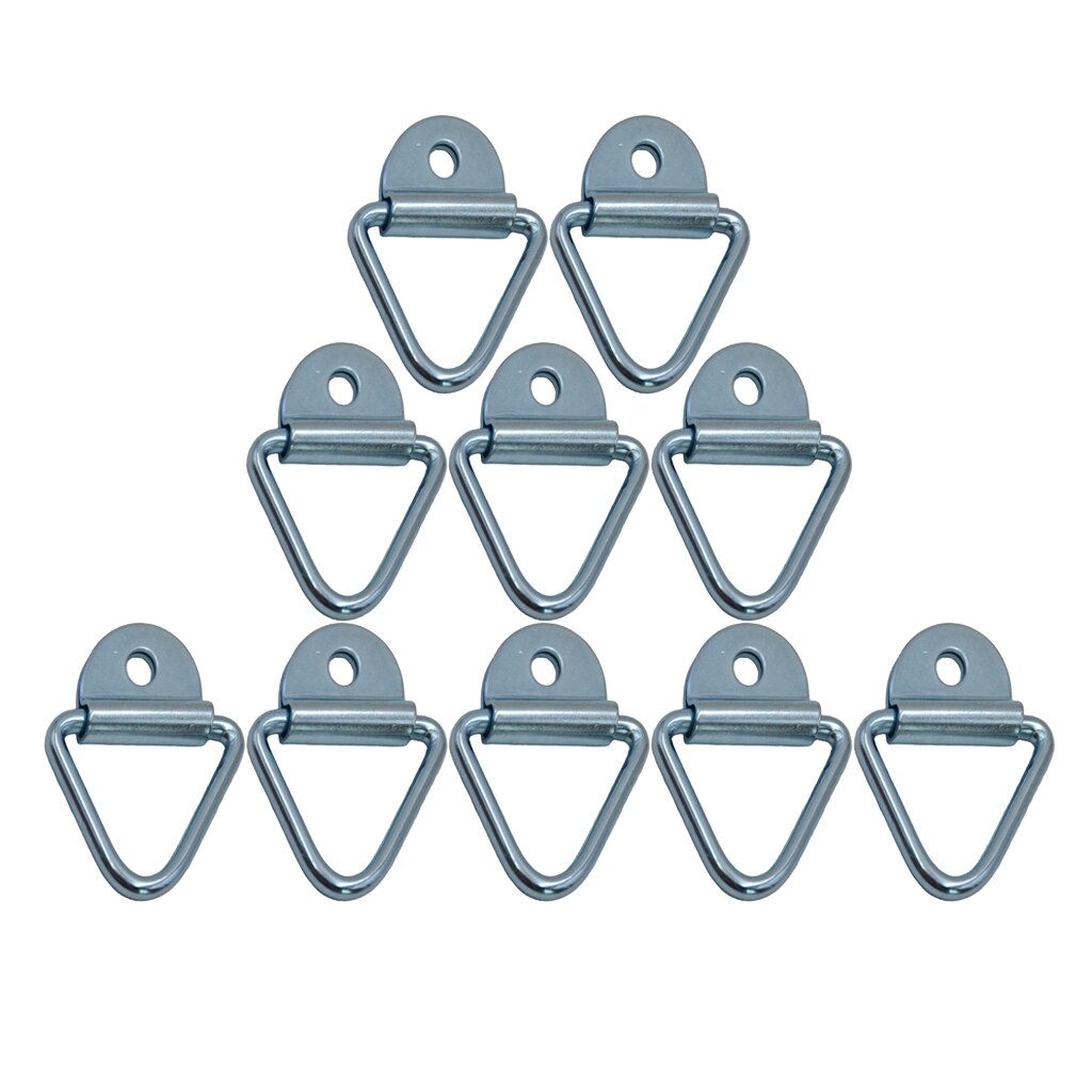 10x Lashing Rings D-Ring Tie Down Ring + Bolt-on Mounting Bracket Clip