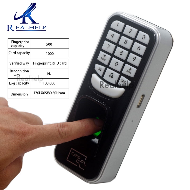 500finger and 1000 Card Biometric fingerprint usb reader Door Access Fingerprint sensor Card Reader for access control system
