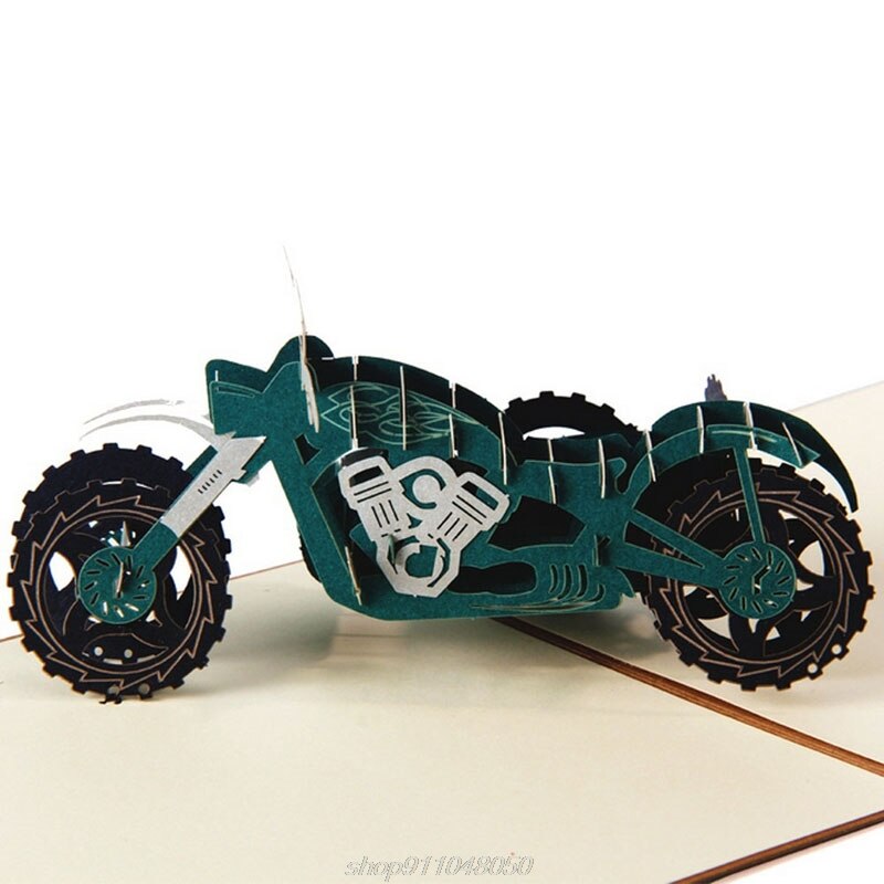 3D Up Greeting Cards Motorcycle Birthday Easter Thank You Christmas N23 20