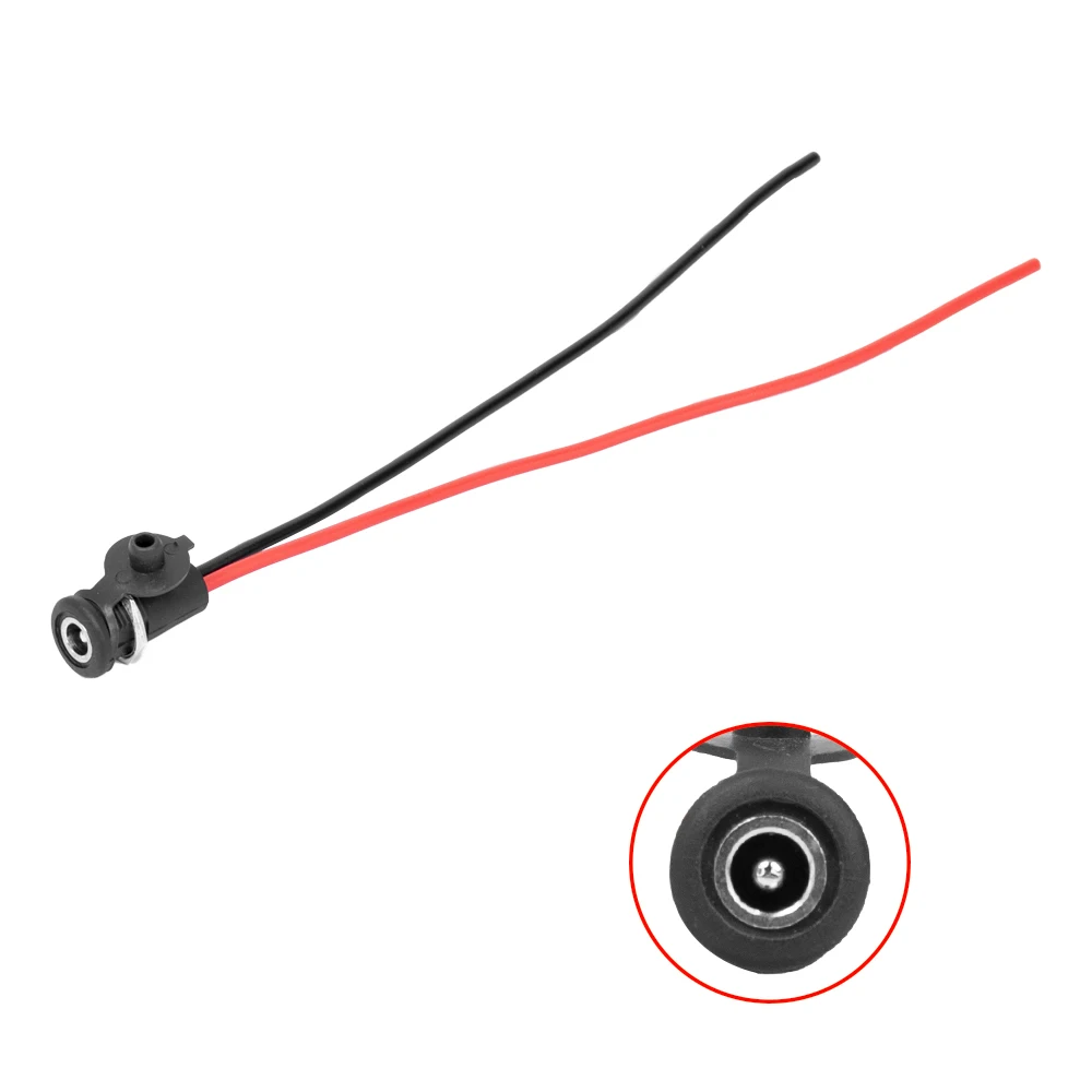 Cabeça de carregamento de bicicleta elétrica 36v/48v, linha de saída de bateria de lítio, base redonda masculina e feminina dc2.1/2.5, tomada de carregador