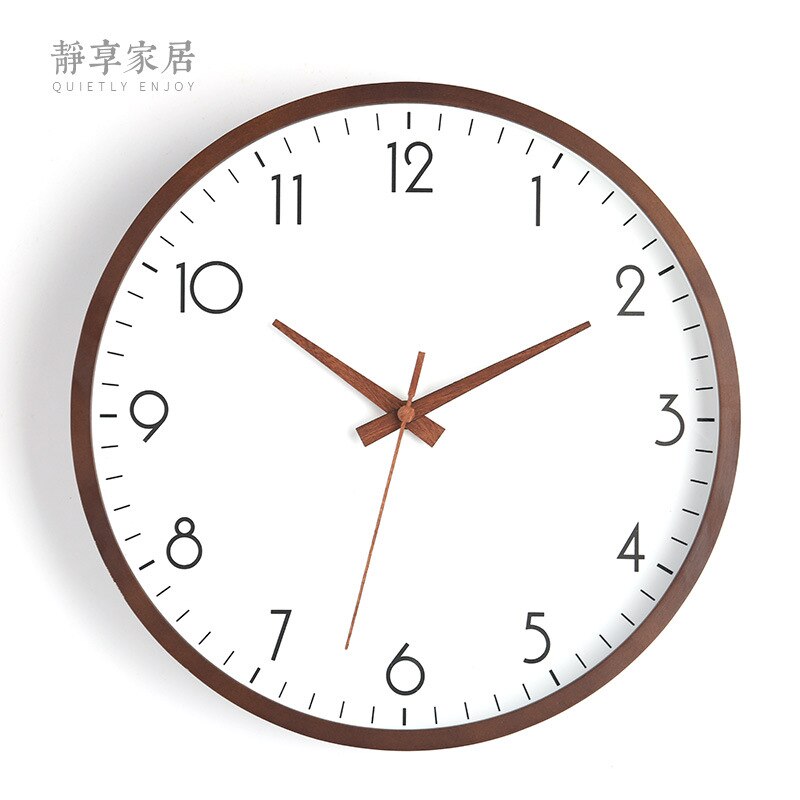 Duży zegar ścienny nowoczesne drewno styl japońnarty cichy drewniany igły zegar kuchenny zegary ścienne Dom dekoracje Horloge fresk prezent FZ802: C / 10 cal