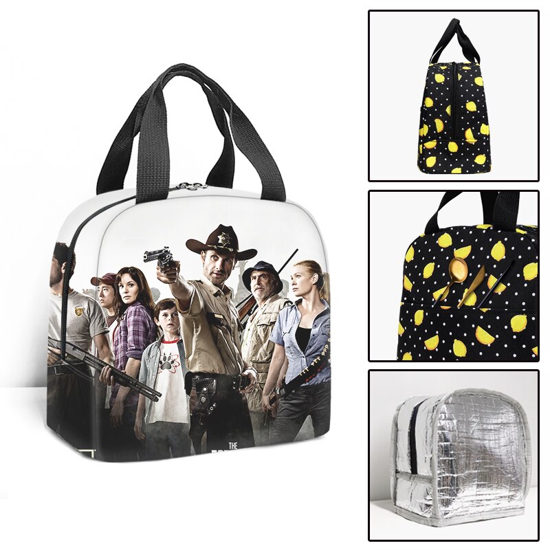 The Walking Dead przenośna torba chłodząca do drugiego śniadania dzieci Student izolacja termiczna torba na żywność podróż pojemnik na Lunch na piknik dla mężczyzn: 002