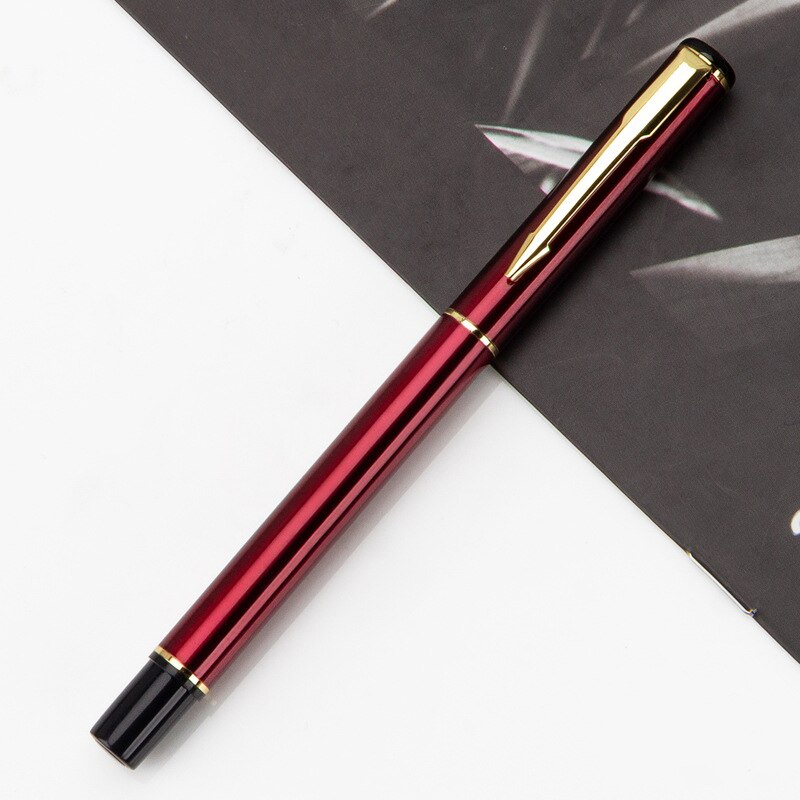 Penna stilografica in metallo con incisione personalizzata penna stilografica per ordine privato regalo commemorativo capo insegnante ufficio scuola di cancelleria: Cheery rosso