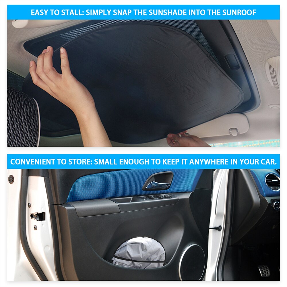 70 x 48cm bil soltag skygge solskærm foldbart tag solskærm varmeisoleret til mini cooper clubman countryman  r55 r56 r60 f55 f56