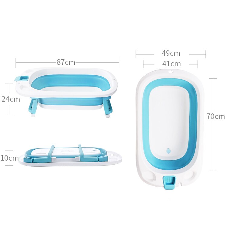 Foldable Bathtub Portable Plastic Tub Bebe Basin Kids Baby Bath Tub