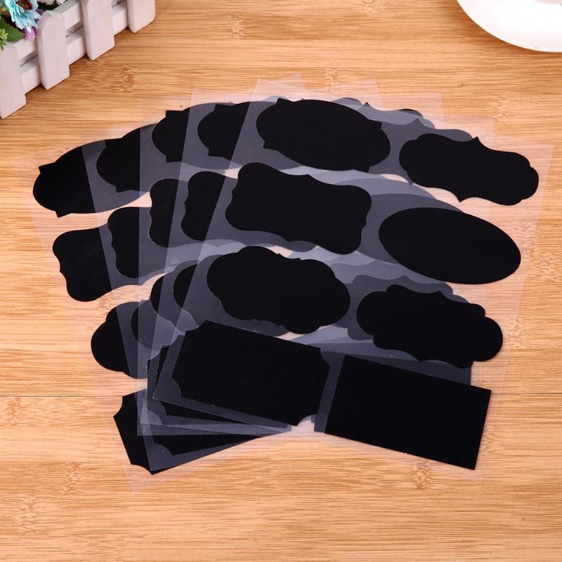 Etiquetas artesanales pizarra pegatina pizarra pasta calcomanías para cocina tarro caja organizador etiquetas pizarra tablero etiqueta D35