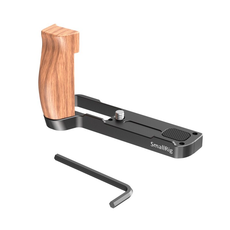 SmallRig L-Shaped Wooden Grip for Canon G7X Mark III W/ 1/4 Thread Holes for Tripod Connected Vlog Vlogging Rig 2445