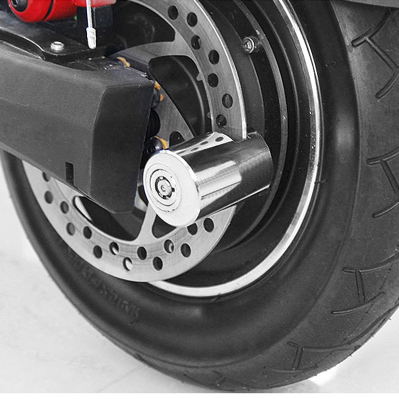 Hjul upp säkerhet stöldskydd tung motorcykel cykel moped scooter disk broms rotor motorcykel lås cykellås alarm