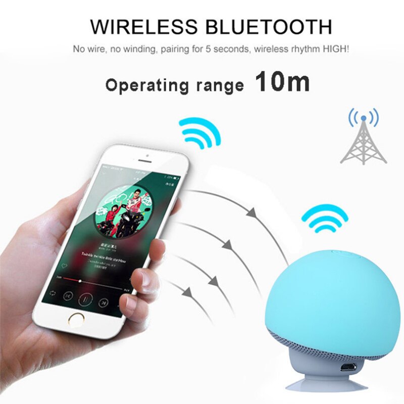 Mini seta de altavoz inalámbrico portátil con Bluetooth, reproductor de música MP3 estéreo resistente al agua con micrófono para teléfono Android