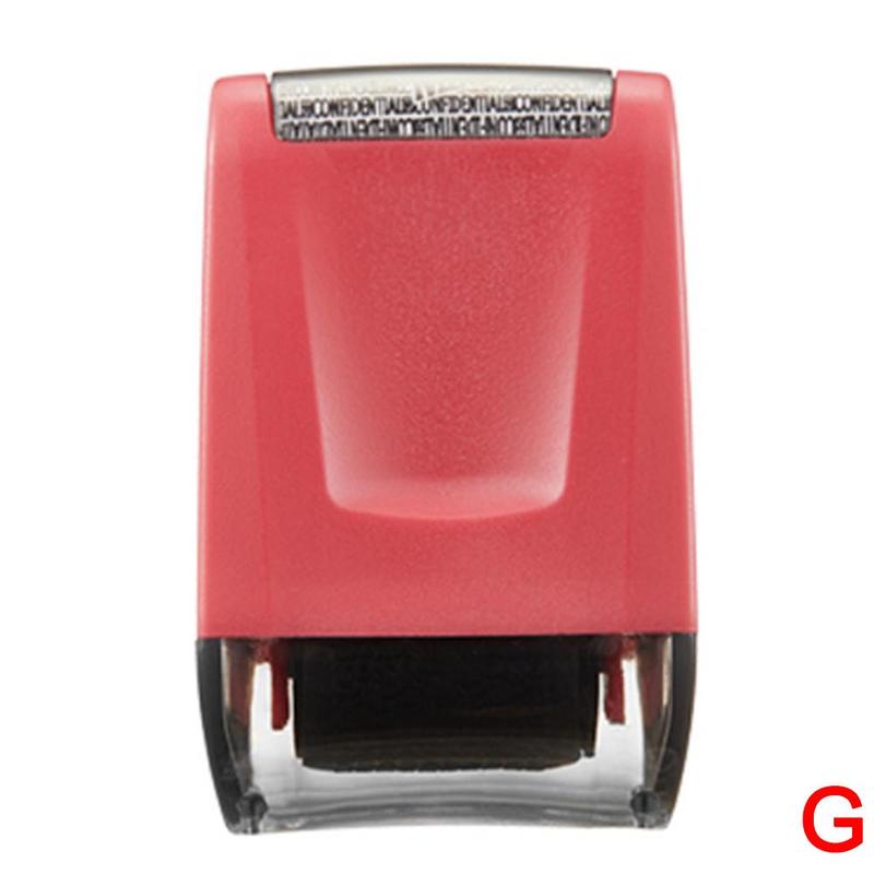 Anti-Counterfeiting Hidden ID Roller Identity Anti-Theft Protection Stamp Privacy Data Garbled Self-Ink Stamp Confidential Smear: G