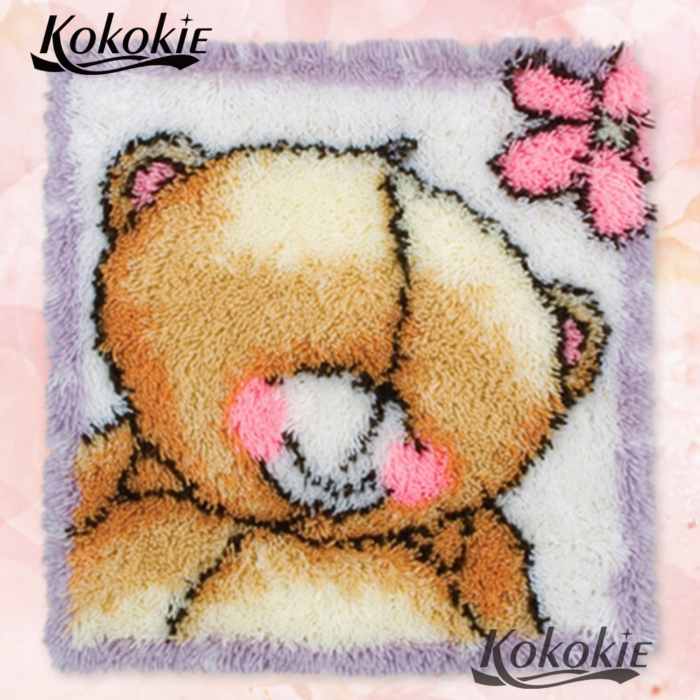 Kits de tapis à croquer tapis en fil tapis 3d crochet crochet tapis faisant des kits de broderie de coussin ensembles de couture à la main kits de point de croix
