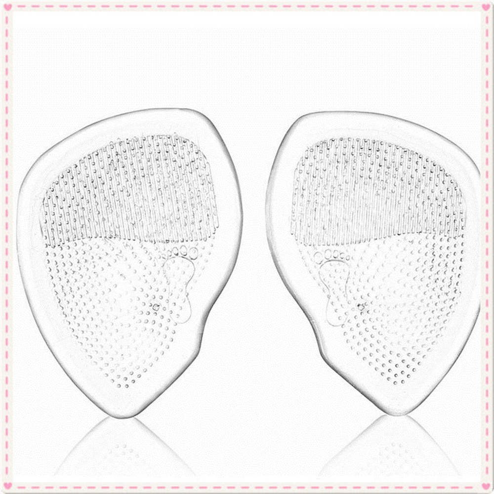 1 pair Elastic Gel Forefoot Silicone Shoe Pad Foot Support Cushions Sore Pain Insole Foot Care Soft Pain Relief for Women Girls