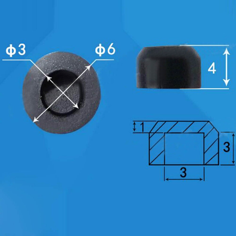 100pcs silicone round hole button cap 6*6mm push button switch cap tactile cap for 6*6mm round tactile switches