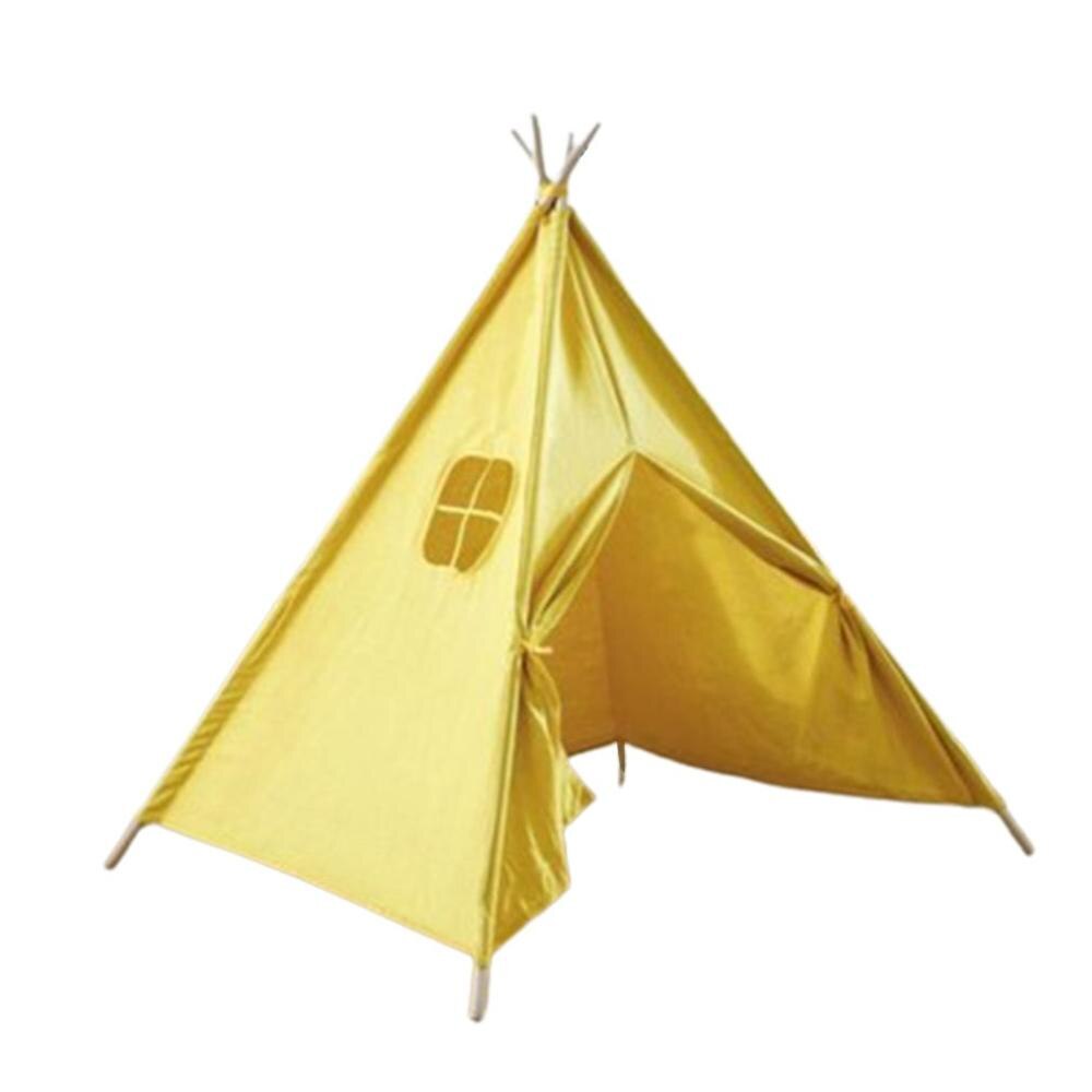 1.35M/1.6M Indian Style Children Tent for Kids Removeable Gaming Tent Tung Wood Indoor Bedroom Accessories Cute Castle Tent: 1.6m Yellow