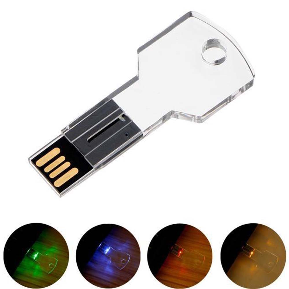 8 GB USB 2.0 LED Light Key Model Flash Drive Memory Stick Pen Opslag U Disk Pen Opslag U Disk voor PC Notebook