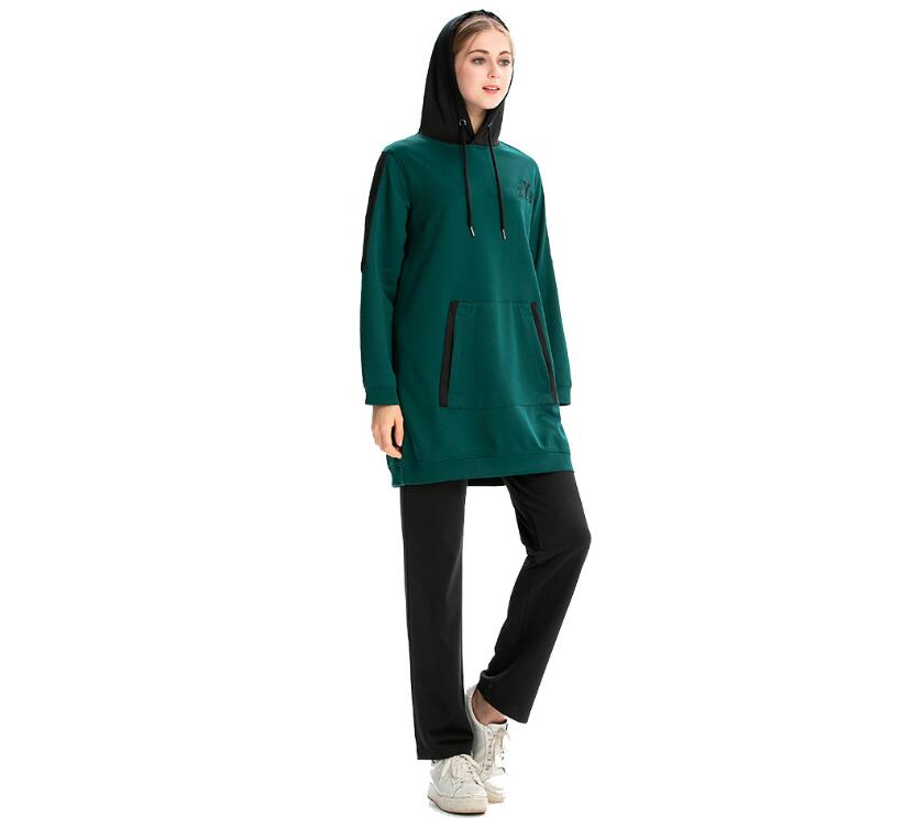 Survêtement musulman pour Femme, pull à capuche, vêtement de Sport