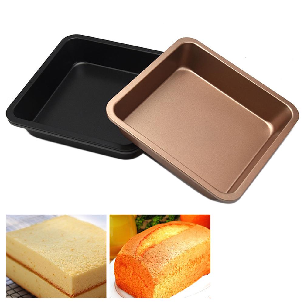 8 Inch Carbon Steel Square Baking Pan Carbon Steel Oven Bread Cookie Cake Tray Mold Bakeware Baking Moulds Kitchen Accessories