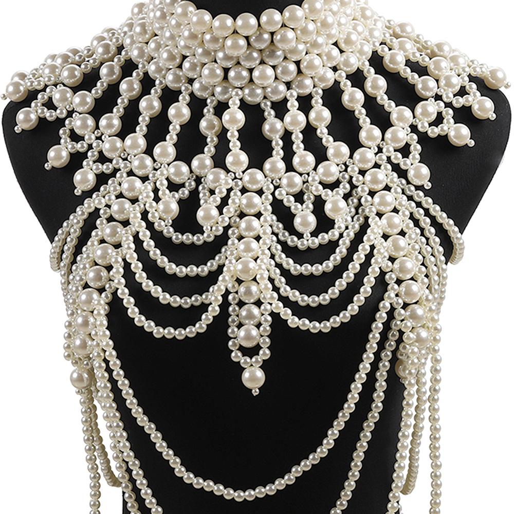 Miwens Luxe Unieke Gesimuleerde Pearl Body Kettingen Sieraden Voor Vrouwen Bridal Wedding Big Verklaring Jewelrys Brand