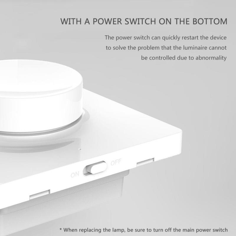 Original Mijia Smart Dimmer Switch Intelligent Adjustment Off Light Still Work 5 In 1 Control Smart Switch For Xiaomi