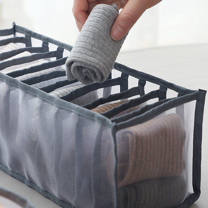 Foldable Underwear Storage Box Household Convenient Compartment Underpants Bra Organizer Drawer Socks Storager Underwear Holder