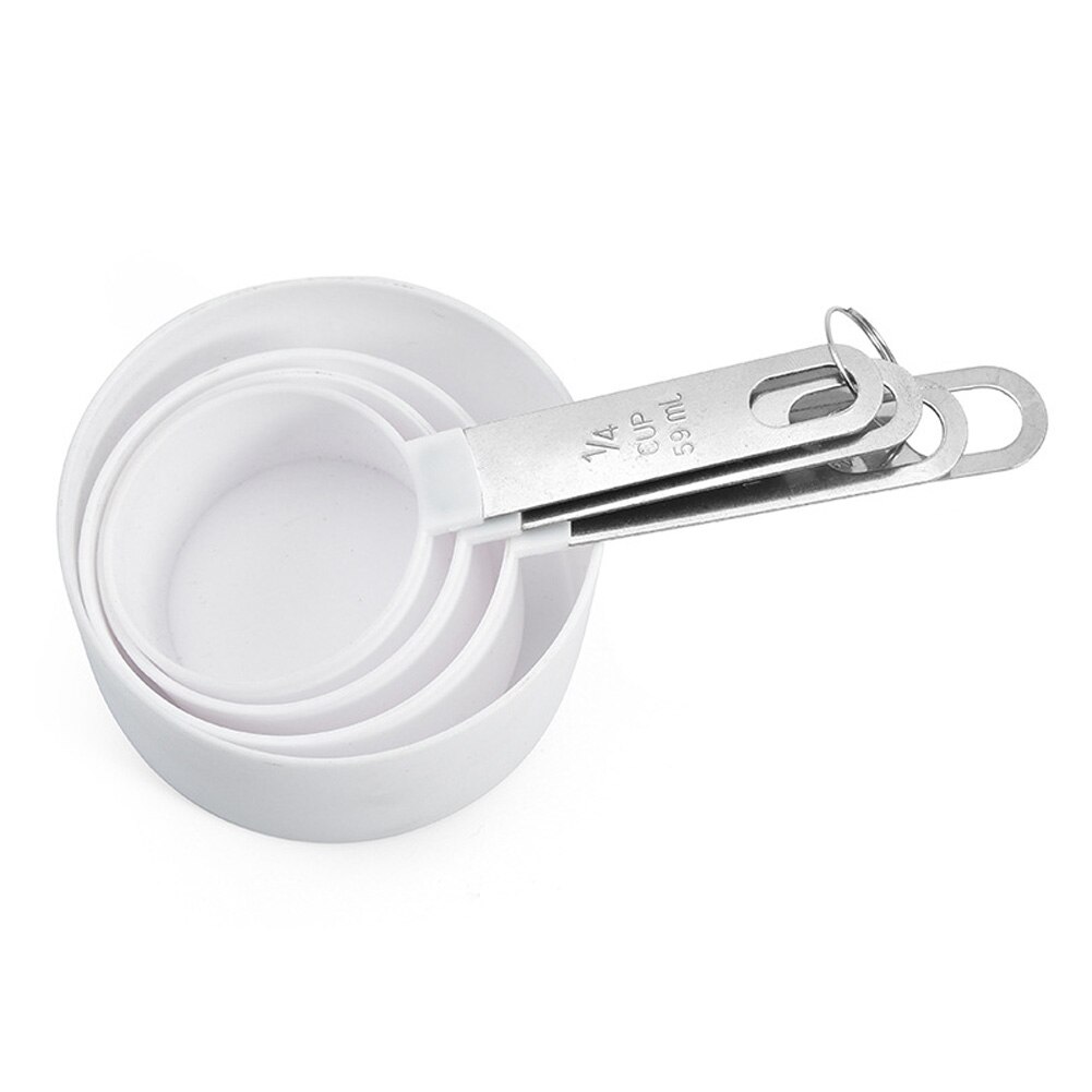 4 Uds cucharas medidoras cuchara de bolas de helado de acero inoxidable taza medidora cocina escamas vaso cocina Teaspoons cocina herramientas de medición de azúcar Set-30: White-1