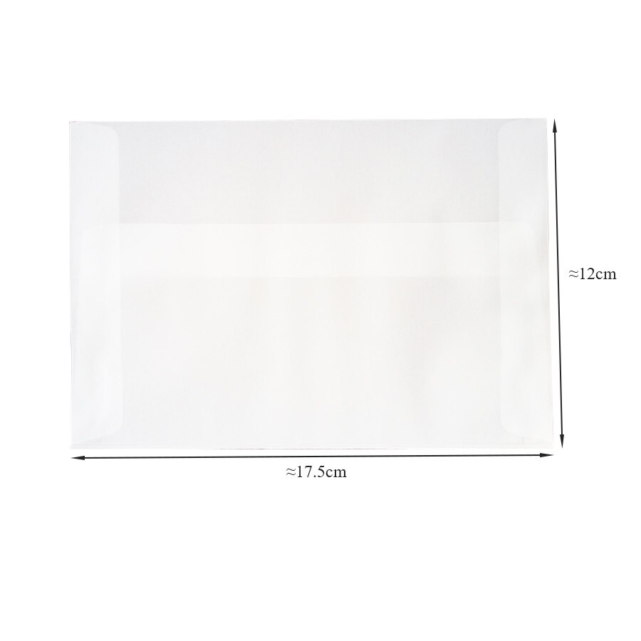Papel translúcido blanco mate para tarjetas postales, sobres de ácido sulfurico en blanco, , 175x125mm, 100 unidades por lote