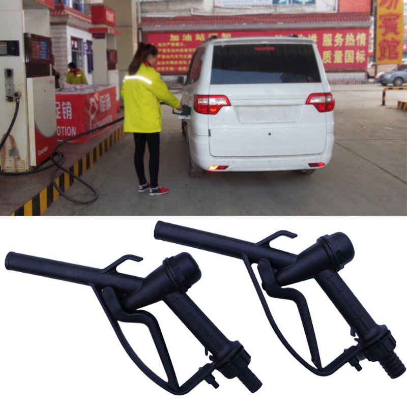 Plastic Manual Heavy Duty Fuel Nozzle with Hook 25mm / 20mm 1" 3/4" Straight Spout -Diesel & Gasoline Nozzle, Max Flow 45L/m