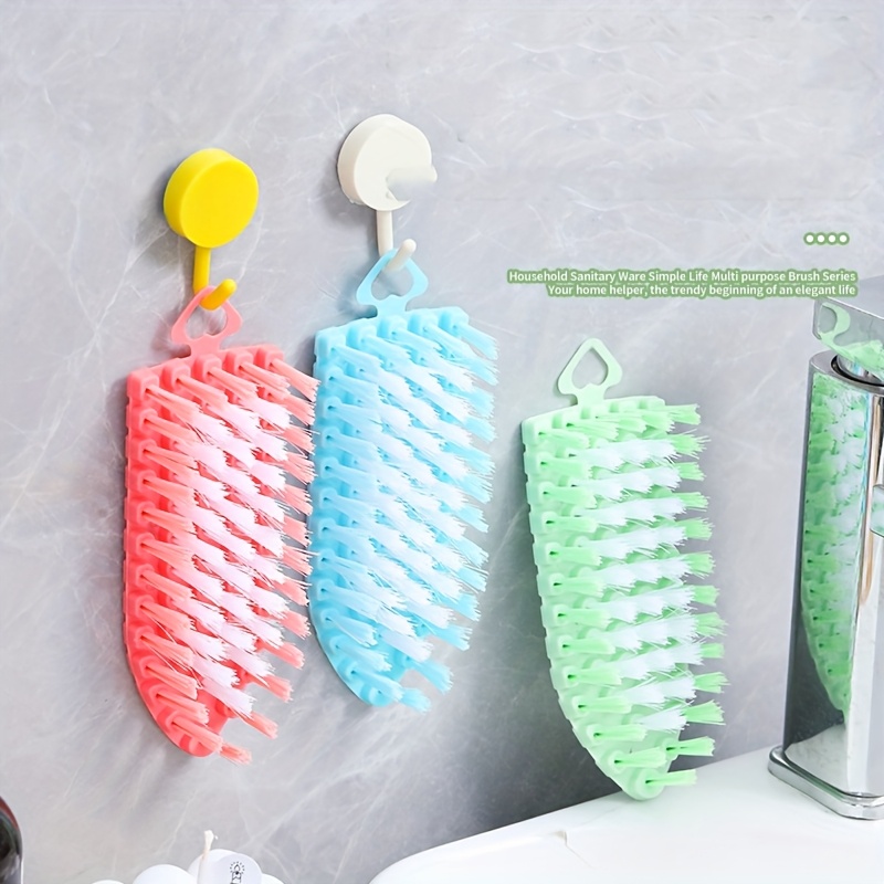 Flexible & Bendable Cleaning Brush with Soft Bristles - Portable Multi-Surface Brush for Kitchen Stove, Bathroom Tiles, Bathtub