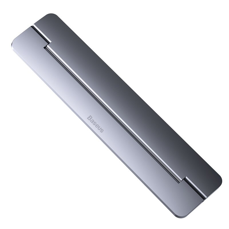 Soporte ajustable Baseus plegable de aluminio para portátil, portátil, ergonómico, 12-17 pulgadas para MacBook Air Pro: Gray