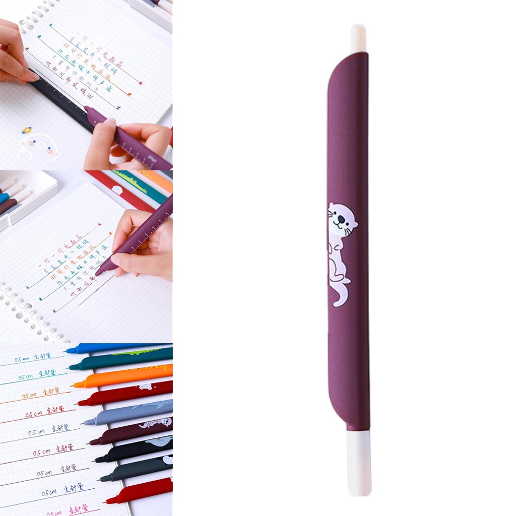 Lovely Animals Print Gel Ink Pen 0.5 mm Extra-Fine Ballpoint Pen for Office: Style H