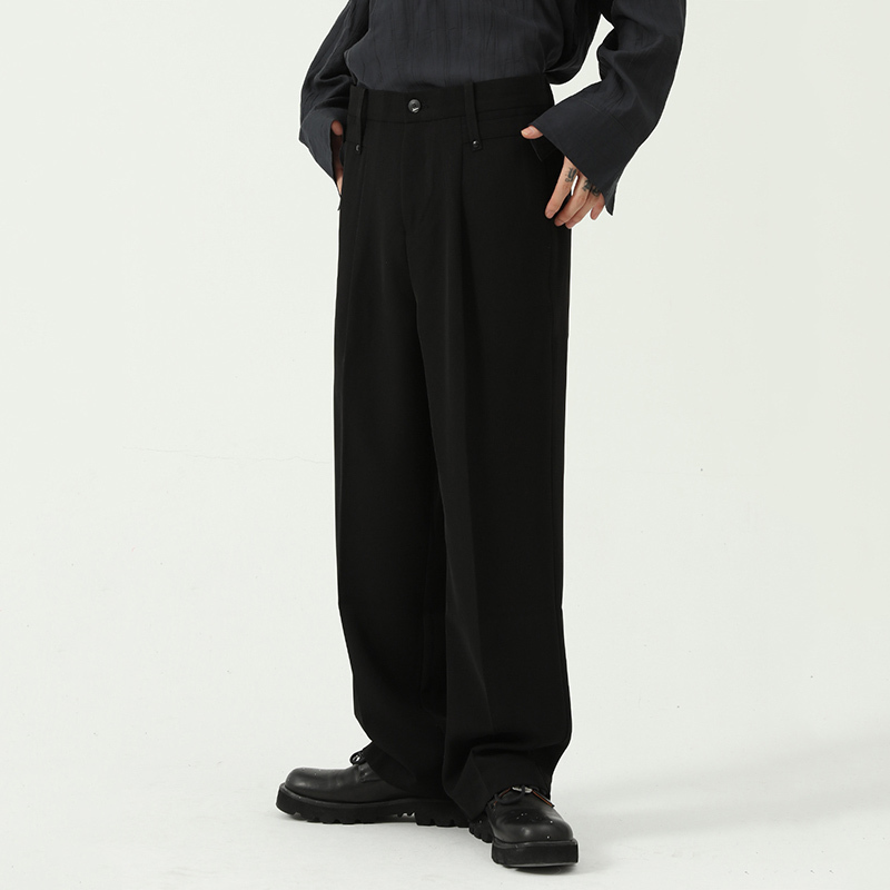 IEFB Men&#39;s Wide Leg Suit Pants Spring Korean Trend Loose Straight Trousers 2022 Medium Waist Casual Long Pants Y9500