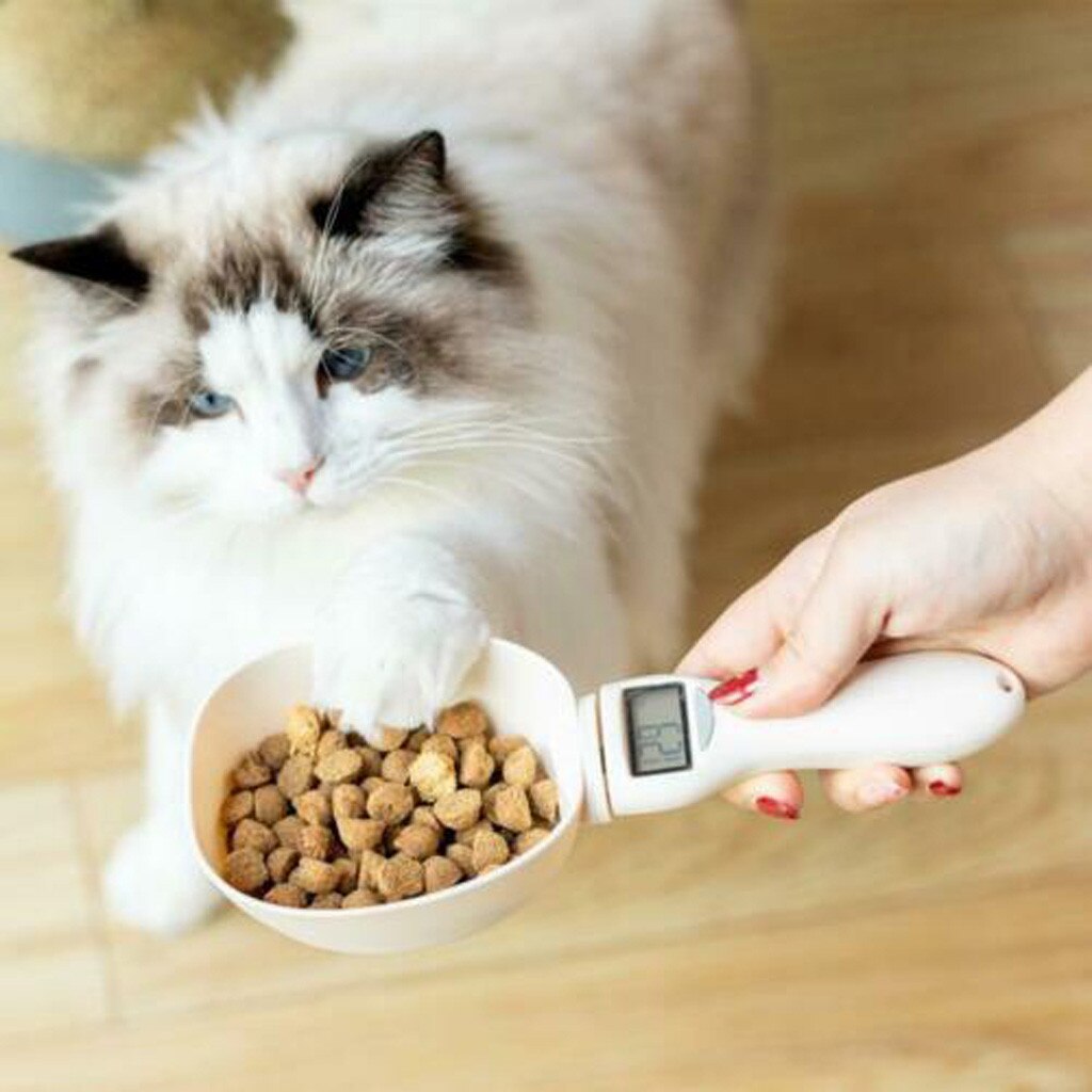 800g/1g Pet Food Scale Cup Dog Cat Feeding Scoop Food Water Led Digital Display Measuring Spoon Cup Pets Feeding Tools #T1G
