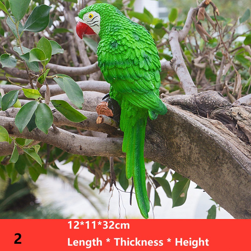Garden Decoration Simulation Parrot Miniature Sculpture Resin Crafts Toucan Garden Outdoor Flexible Animal Sculpture: 2
