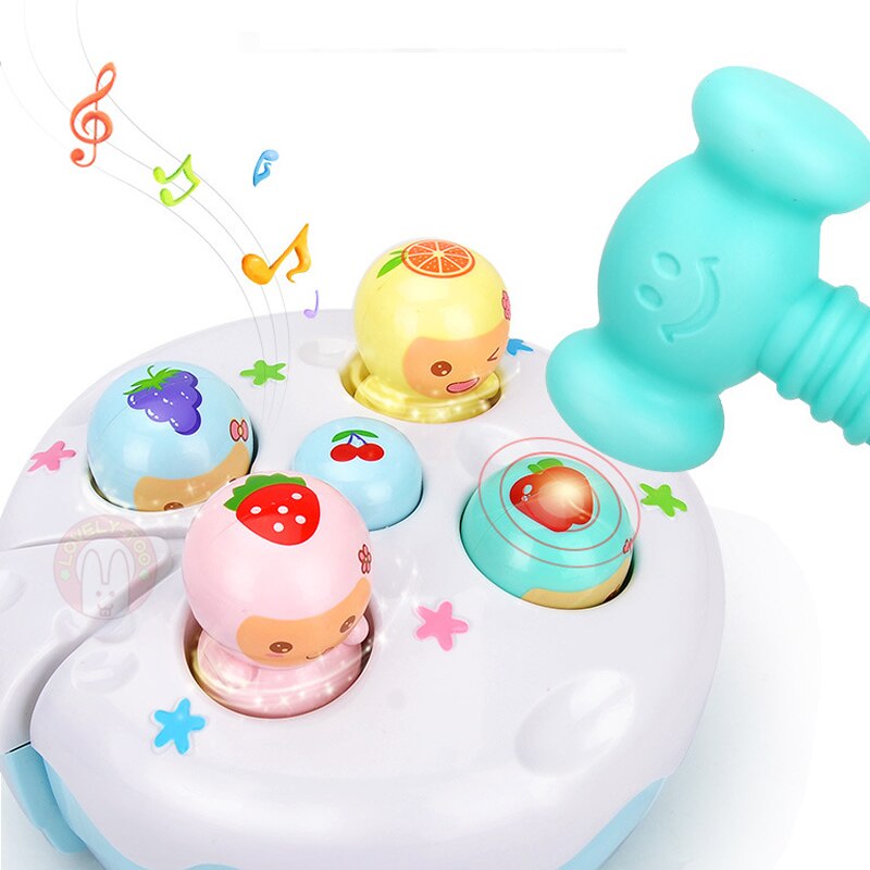 Baby hammer legetøj børn musik støj maker forælder-barn interaktivt legetøj børn tidligt lærende pædagogisk spil til 1 år gammel