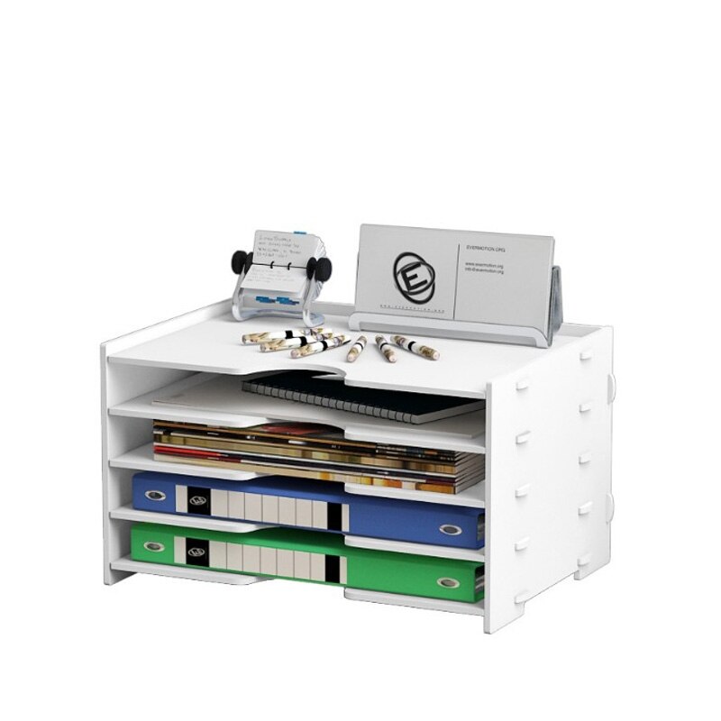 Multi-layer A4 Papier Bestand Houder Diversen Opbergdoos Pvc Hout Desktop Boek Tijdschrift Bureau Plank Thuis Kantoorbenodigdheden organizer