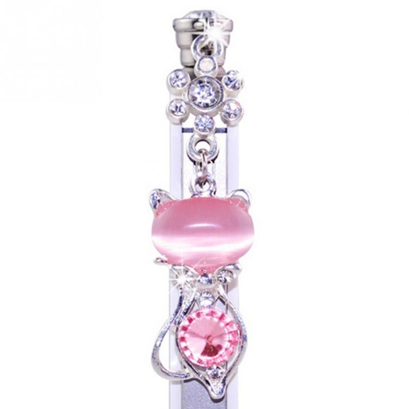 Lichtgewicht 3.5 Mm Jack Kat Crystal Anti Dust Plug Earphone Cap Stopper Earphone Jack Plug Leuke Kat Accessoires Voor Telefoon cup #2