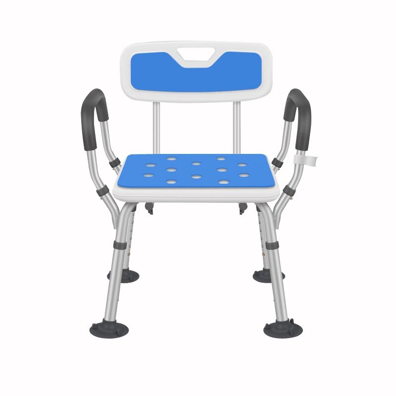 Non Slip Bath Stool With Armrests Backrest Shower ... – Vicedeal