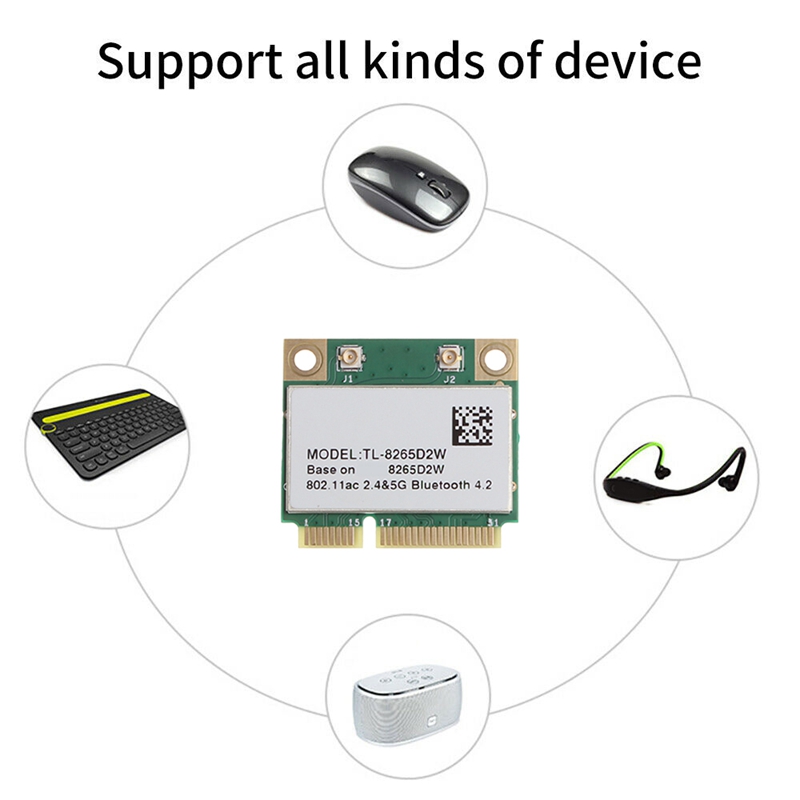 8265 Ac 8265D2W Wifi Card 1200M 2.4/5G Dual Band Mini Pcie Bluetooth 4.2 Voor Win7 Win 8 Win 10