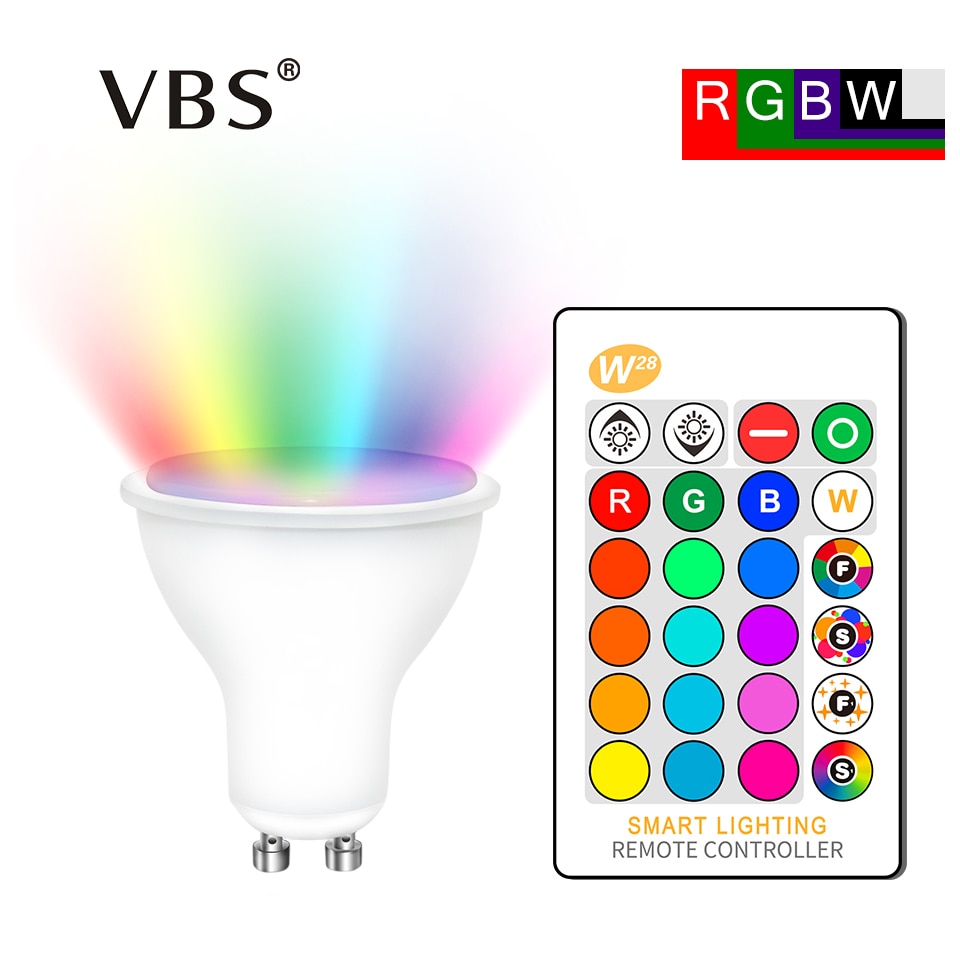 4Stck GU10 RGB Lampen Bombillas LED 8W GU10 RGBW RGBWW LED Lampe Dimmbare Weiß Warmweiß GU 10 LED-lampe 16 Farben Mit Fernbedienung