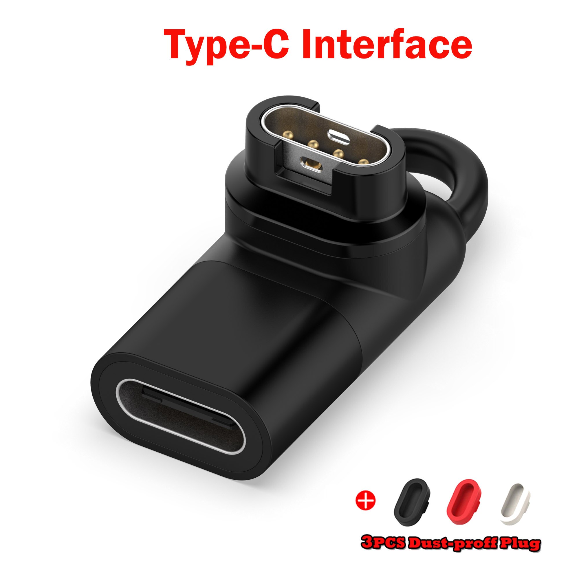 Cable de carga USB para Garmin Vivoactive 3, cargador 4s 935 Venu Sq 945 245 Fenix, cargador de 5S 5 5X Plus 7 6 6S 6X Pro, cubierta de enchufe: For Type C Adaptor