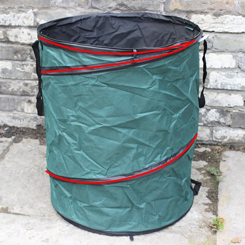 Collapsible Garden Bag Up Leaf Trash Can Storage Bag Reusable Yard Waste Bag Portable Gardening Container Lawn Bag
