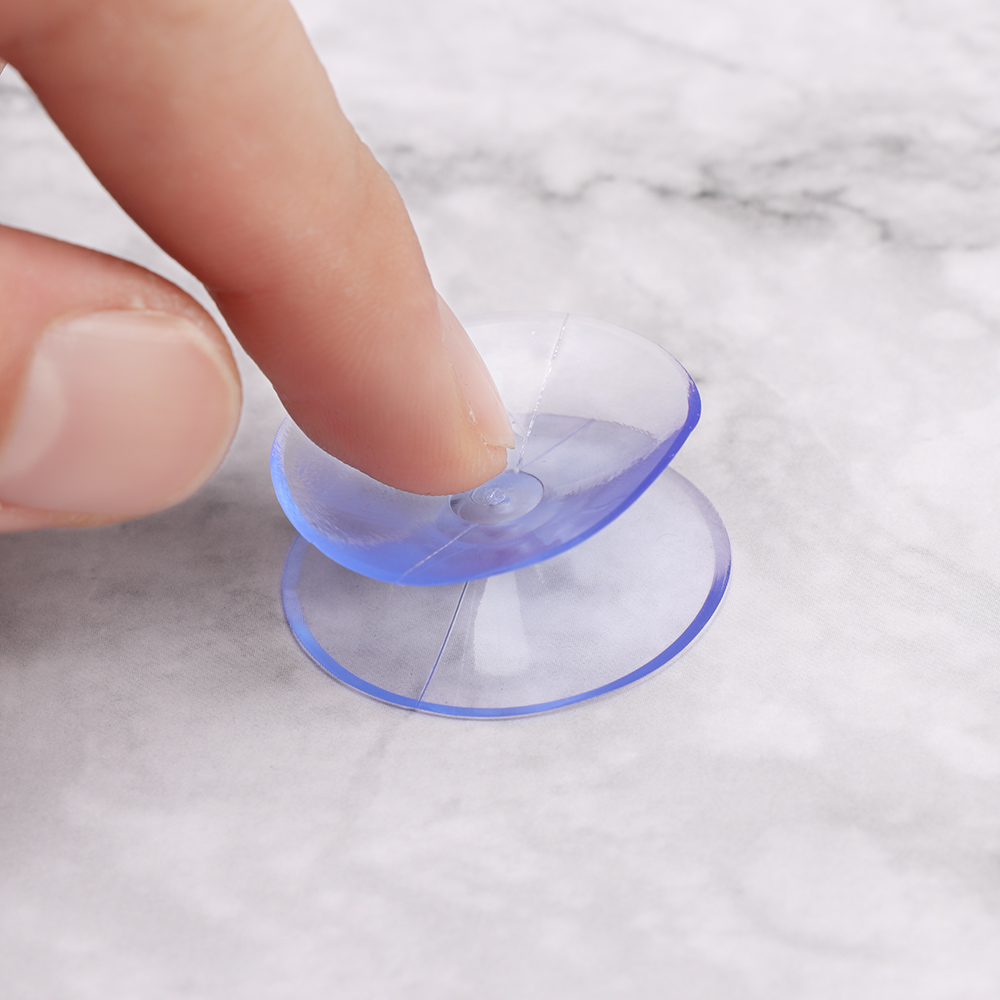 50 stk klare runde plastik skridsikre sugekopper dobbeltsidede sugekopper glas bordplade holder væg suge bøjler