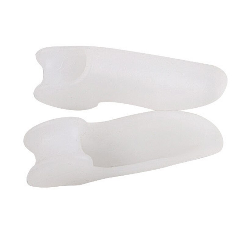 2pc Little Toe Varus Separator Bone Corrector Straightener Silicone Gel Foot Bunion Hallux Valgus Point Fingers Protector TSLM1: A