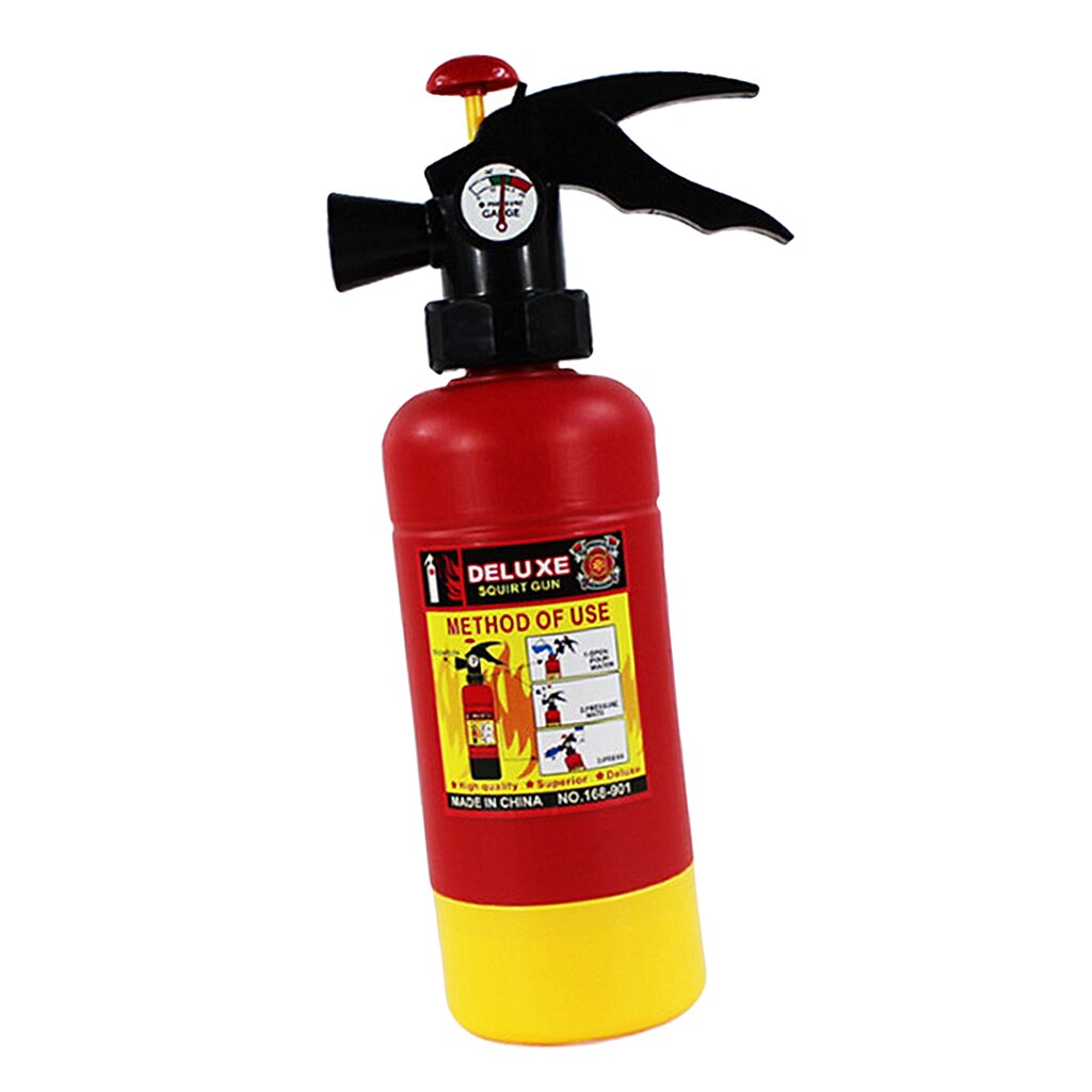 Plastic Water Squirt Fire Extinguisher Boy Beach Pool Fun Kid Toy Pretend Play Games