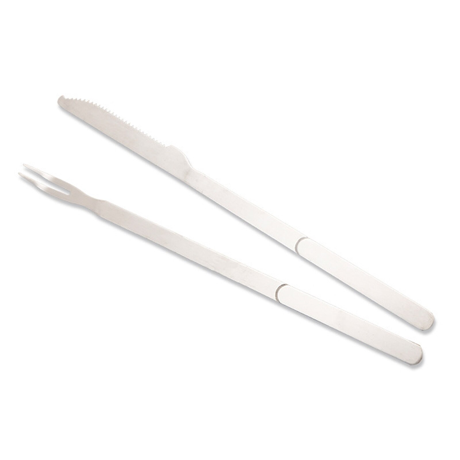 2 stk rustfrit stål grill kniv og gaffel bestik redskaber kød udskæringssæt bbq værktøj køkken, spisestue &amp; bar tb