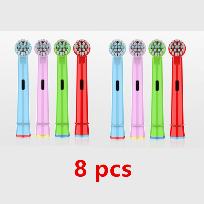 4/8 Stuks Kinderen Elektrische Tandenborstel Hoofd Voor Oral B Elektrische Tandenborstel Vervangende Opzetborstels Tandenborstel Hygiëne Schoon Brus: Ivoor