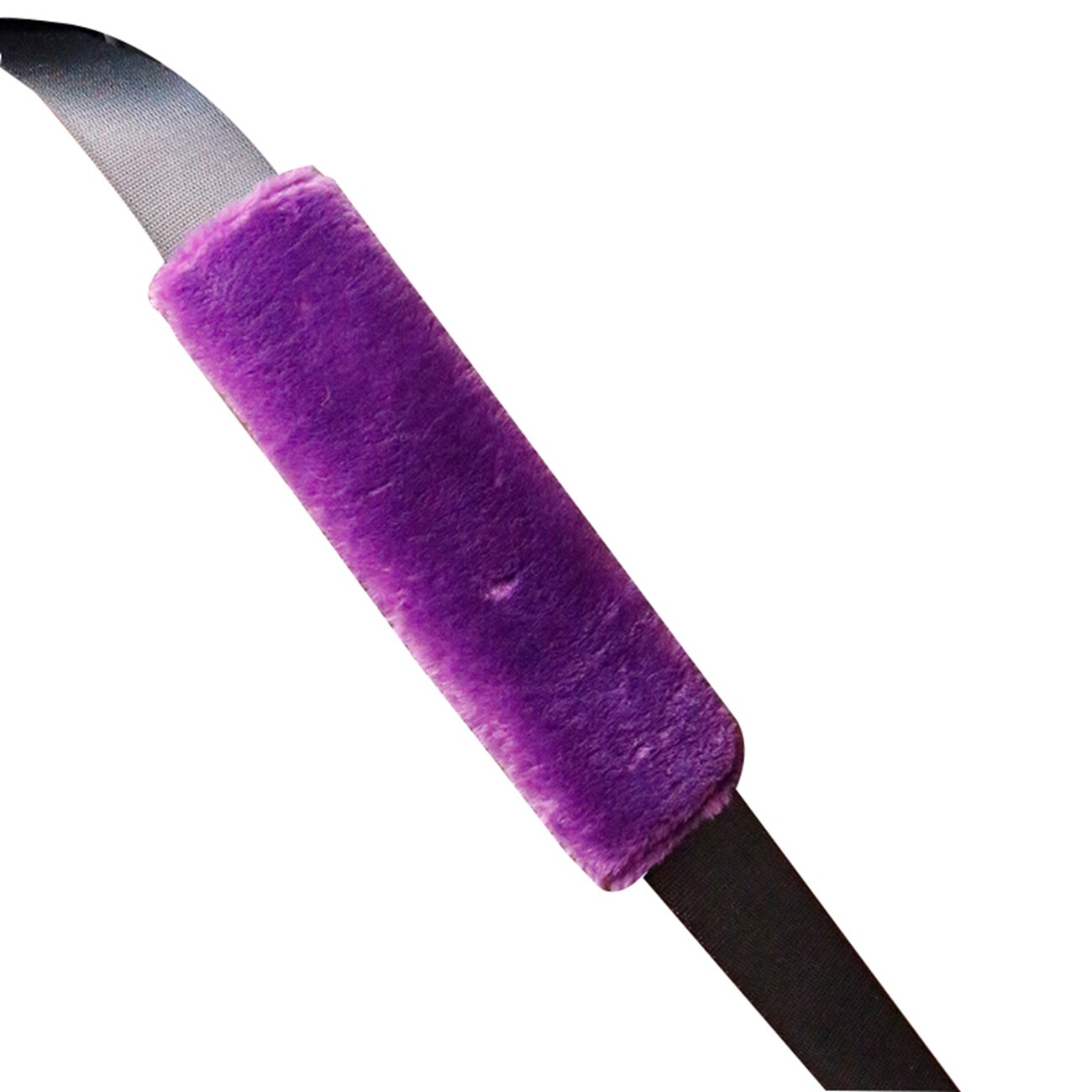 2 pçs do carro universal cinto de segurança capa fofo auto cinto de segurança almofada de ombro almofada de pelúcia protetor universal: purple