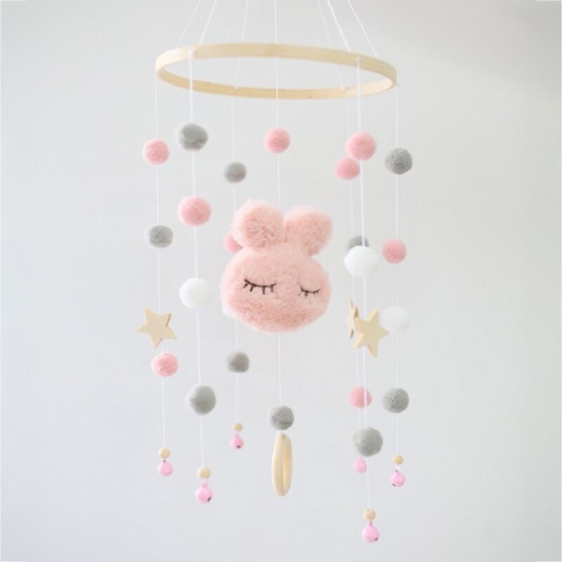 Sonajero móvil para cuna de bebé, bola de lana de viento, campana de viento, decoración colgante para habitación de niños