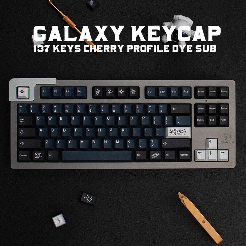 GMK Galaxy Keycaps Cherry Profile Dye Sublimation PBT 137 Keys Mechanical Keyboard Keycap For 7U Space Bar 1.75U 2U Shift