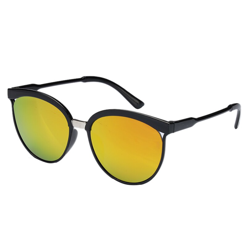 5 farver klassiske spejlcirkelbriller uv-resistente runde metalramme solbriller briller til mænd kvinder: Stil 4